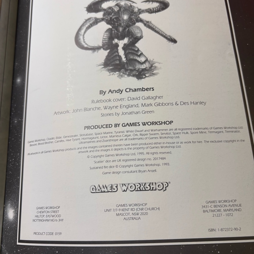 Vintage * Warhammer 40,000 Codex Tyranids Supplement Book by Games Workshop RARE - Picture 5 of 10